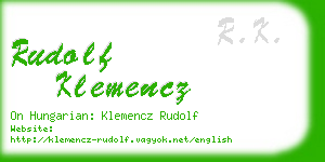 rudolf klemencz business card